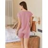Ekouaer Cotton Pajamas for Women Set 2 Piece Cap Sleeve Pjs Shorts Set Lounge Sets Sleepwear S-XXL(Pink)