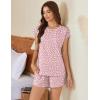 Ekouaer Cotton Pajamas for Women Set 2 Piece Cap Sleeve Pjs Shorts Set Lounge Sets Sleepwear S-XXL(Polka Dots)