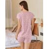 Ekouaer Cotton Pajamas for Women Set 2 Piece Cap Sleeve Pjs Shorts Set Lounge Sets Sleepwear S-XXL(Polka Dots)