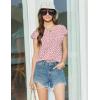 Ekouaer Cotton Pajamas for Women Set 2 Piece Cap Sleeve Pjs Shorts Set Lounge Sets Sleepwear S-XXL(Polka Dots)