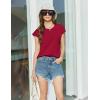 Ekouaer Cotton Pajamas for Women Set 2 Piece Cap Sleeve Pjs Shorts Set Lounge Sets Sleepwear S-XXL(Wine Red)
