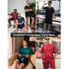 Ekouaer Men Silk Pajamas Set 2 Piece Pjs Soft Satin Sleepwear Shorts Button Down Tops Loungewear with Pockets(Champagne)