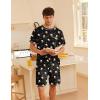 Ekouaer Men’s Pajamas Set Casual Short Sleeve Shirts and Shorts Soft 2 Piece Loungewear With Pockets(Beer)