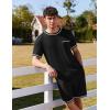 Ekouaer Men’s Pajamas Set Casual Short Sleeve Shirts and Shorts Soft 2 Piece Loungewear With Pockets(Black)