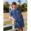 Ekouaer Men’s Pajamas Set Casual Short Sleeve Shirts and Shorts Soft 2 Piece Loungewear With Pockets(Blue)