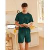 Ekouaer Men’s Pajamas Set Casual Short Sleeve Shirts and Shorts Soft 2 Piece Loungewear With Pockets(Green)