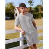 Ekouaer Men’s Pajamas Set Casual Short Sleeve Shirts and Shorts Soft 2 Piece Loungewear With Pockets(Light Grey)