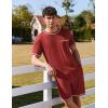 Ekouaer Men’s Pajamas Set Casual Short Sleeve Shirts and Shorts Soft 2 Piece Loungewear With Pockets(Wine Red)