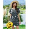 Ekouaer Pajama Set for Women 2 Piece Lounge Set Short Sleeve Pjs Tops and Shorts Soft Sleepwear S-XXL(Grey Stars)