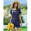 Ekouaer Pajama Set for Women 2 Piece Lounge Set Short Sleeve Pjs Tops and Shorts Soft Sleepwear S-XXL(Navy Sky)