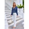 Ekouaer Pajamas Set Long Sleeve Sleepwear Womens Button Down Nightwear Soft Pj Loungewear with Pockets(Star)