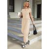 Ekouaer Pajamas for Women 2 Piece Lounge Sets Cap Sleeve Loungewear Top with Joggers Pants S-XXL(Beige)