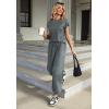 Ekouaer Pajamas for Women 2 Piece Lounge Sets Cap Sleeve Loungewear Top with Joggers Pants S-XXL(Dark Grey)
