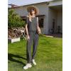 Ekouaer Pajamas for Women Set 2 Pack Lounge Set Short Sleeve Pjs Joggers Long Pants Loungepwear with Pockets(Light Gray Star+dark Gray)