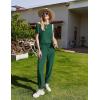 Ekouaer Pajamas for Women Set 2 Pack Lounge Set Short Sleeve Pjs Joggers Long Pants Loungepwear with Pockets(Light Khaki+dark Green)
