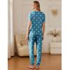 Ekouaer Pajamas for Women Set 2 Pack Lounge Set Short Sleeve Pjs Joggers Long Pants Loungepwear with Pockets(Pink Heart+green Heart)