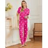 Ekouaer Pajamas for Women Set 2 Pack Lounge Set Short Sleeve Pjs Joggers Long Pants Loungepwear with Pockets(Pink Heart+green Heart)