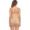 Ekouaer Pajamas for Women Set Silk Satin Pjs Sexy Lingerie Sleepwear Cami Shorts Set Summer Nightwear S-XXL(Beige)