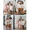Ekouaer Satin Pajama Set for Women Button Down Pj Set Long Sleeve Top and Shorts 2 Piece Loungewear Summer Soft Sleepwear(Champagne)