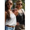 Ekouaer Satin Tank Tops for Women Silk Camisole Tops 2 Pack V Neck Spaghetti Strap Blouse Soft Dressy Camisole(2 Pack:white/Black)