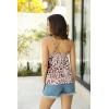Ekouaer Satin Tank Tops for Women Silk Camisole Tops 2 Pack V Neck Spaghetti Strap Blouse Soft Dressy Camisole(Black/Leopard)