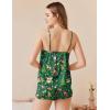 Ekouaer Silk Pajamas Set for Women Satin Camisole Sleepwear Lingerie V-Neck Cami Top and Shorts Pjs(Christmas Elf Soldiers)