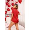 Ekouaer Silk Pajamas for Women Short Sleeve Satin Pajama Set 2 Piece Button Down Loungewear S-XXL(Red)