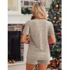 Ekouaer Womens 2 Piece Lounge Sets Summer Two Piece Outfits Ribbed Knit V Neck Short Sleeve Tee and Pockets Shorts Sets(Khaki)