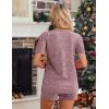 Ekouaer Womens 2 Piece Lounge Sets Summer Two Piece Outfits Ribbed Knit V Neck Short Sleeve Tee and Pockets Shorts Sets(Wine Red)