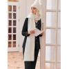 Ekouaer Womens Classic Sleepwear Long Pajama Set S-XXL(Black)