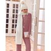 Ekouaer Womens Classic Sleepwear Long Pajama Set S-XXL(Pale Violet Red)