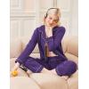 Ekouaer Womens Classic Sleepwear Long Pajama Set S-XXL(Purple)