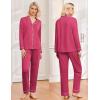 Ekouaer Womens Classic Sleepwear Long Pajama Set S-XXL(Rosy)
