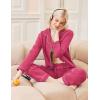 Ekouaer Womens Classic Sleepwear Long Pajama Set S-XXL(Rosy)