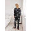 Ekouaer Womens Jogger Pajama Sets Long Sleeve Sleepwear Round Neck Nightwear Soft Pjs Lounge Sets with Pockets(Black Star)