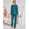 Ekouaer Womens Jogger Pajama Sets Long Sleeve Sleepwear Round Neck Nightwear Soft Pjs Lounge Sets with Pockets(Blue Green Leopard)
