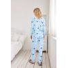 Ekouaer Womens Jogger Pajama Sets Long Sleeve Sleepwear Round Neck Nightwear Soft Pjs Lounge Sets with Pockets(Blue Planet Moon)