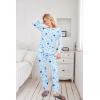 Ekouaer Womens Jogger Pajama Sets Long Sleeve Sleepwear Round Neck Nightwear Soft Pjs Lounge Sets with Pockets(Blue Star)