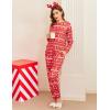 Ekouaer Womens Jogger Pajama Sets Long Sleeve Sleepwear Round Neck Nightwear Soft Pjs Lounge Sets with Pockets(Christmas Red)