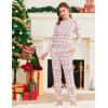 Ekouaer Womens Jogger Pajama Sets Long Sleeve Sleepwear Round Neck Nightwear Soft Pjs Lounge Sets with Pockets(Christmas Red and White)