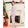 Ekouaer Womens Jogger Pajama Sets Long Sleeve Sleepwear Round Neck Nightwear Soft Pjs Lounge Sets with Pockets(Christmas Red and White)