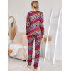 Ekouaer Womens Jogger Pajama Sets Long Sleeve Sleepwear Round Neck Nightwear Soft Pjs Lounge Sets with Pockets(Colorful Star)