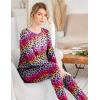 Ekouaer Womens Jogger Pajama Sets Long Sleeve Sleepwear Round Neck Nightwear Soft Pjs Lounge Sets with Pockets(Colorful Star)