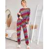 Ekouaer Womens Jogger Pajama Sets Long Sleeve Sleepwear Round Neck Nightwear Soft Pjs Lounge Sets with Pockets(Colorful Star)