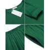 Ekouaer Womens Jogger Pajama Sets Long Sleeve Sleepwear Round Neck Nightwear Soft Pjs Lounge Sets with Pockets(Dark Green)