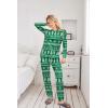 Ekouaer Womens Jogger Pajama Sets Long Sleeve Sleepwear Round Neck Nightwear Soft Pjs Lounge Sets with Pockets(Green Christmas Tree)