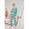 Ekouaer Womens Jogger Pajama Sets Long Sleeve Sleepwear Round Neck Nightwear Soft Pjs Lounge Sets with Pockets(Green Plaid)
