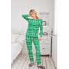 Ekouaer Womens Jogger Pajama Sets Long Sleeve Sleepwear Round Neck Nightwear Soft Pjs Lounge Sets with Pockets(Green Tree)