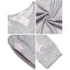 Ekouaer Womens Jogger Pajama Sets Long Sleeve Sleepwear Round Neck Nightwear Soft Pjs Lounge Sets with Pockets(Light Grey Pink Star)