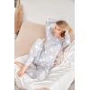 Ekouaer Womens Jogger Pajama Sets Long Sleeve Sleepwear Round Neck Nightwear Soft Pjs Lounge Sets with Pockets(Light Grey White Star)